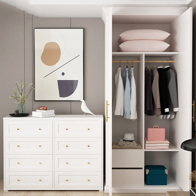 Solid Wood Wardrobe Armoire with Shelves French Country Wardrobe Cabinet