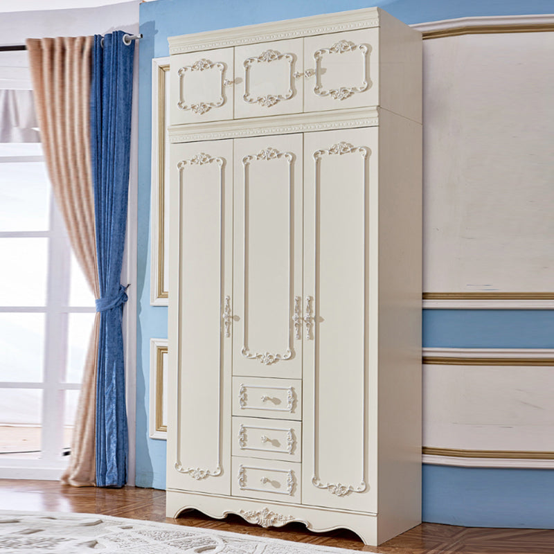 French Country Wardrobe Cabinet with Shelves Wood Wardrobe Closet