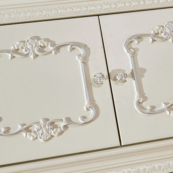 French Country Wardrobe Cabinet with Shelves Wood Wardrobe Closet