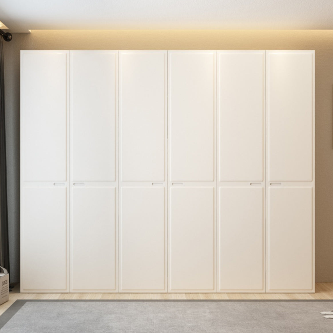 Contemporary Wardrobe Closet with Drawer White Wardrobe Cabinet