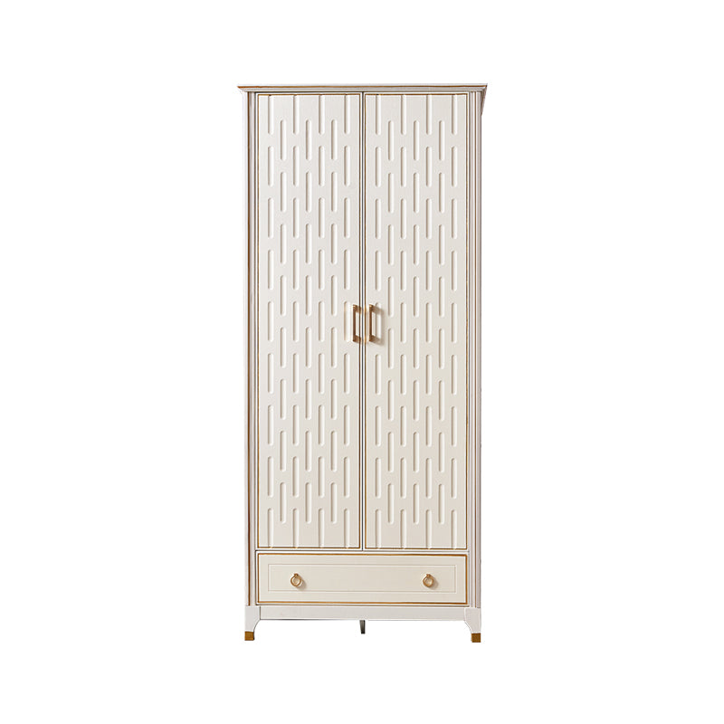 Solid Wood Wardrobe Cabinet French Country White Wardrobe Armoire