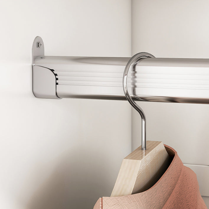 Engineered Wood Wardrobe Armoire White and Pink Wardrobe Cabinet