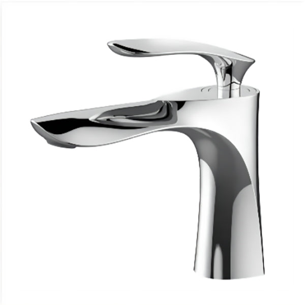 Contemporary Centerset Faucet Lever Handle Low Arc Solid Brass Faucet