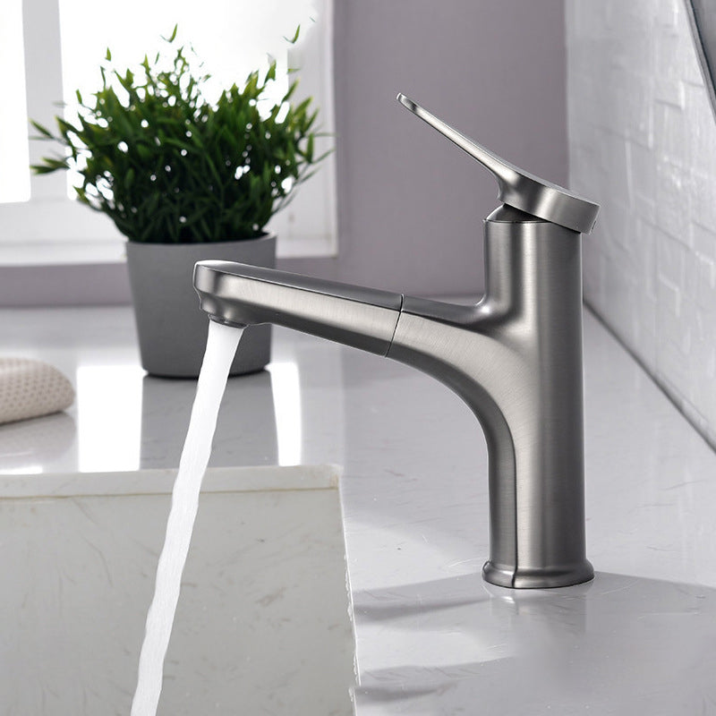 Basic Sink Faucet Brass Faucet Silver Centerset Lavatory Faucet