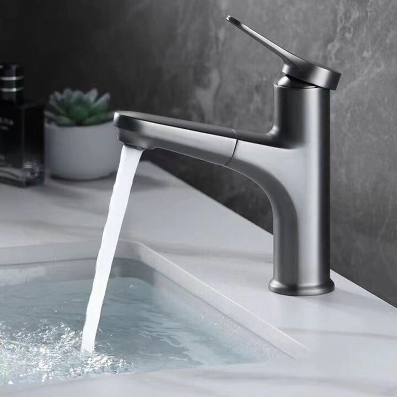 Basic Sink Faucet Brass Faucet Silver Centerset Lavatory Faucet