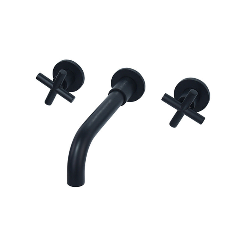 Glam Style Faucets Widespread Wall Mounted Bathroom Sink Faucet