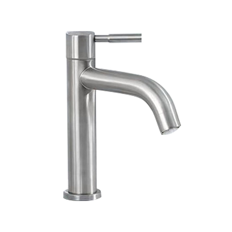 Stainless Steel Bathroom Faucet Chrome Lever Handle Sink Faucet with 1 Hole