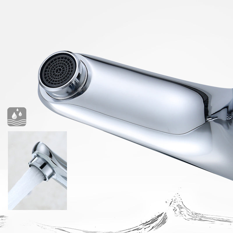 Single Hole Lavatory Faucet Lever Handle 1 Hole Faucet for Bathroom