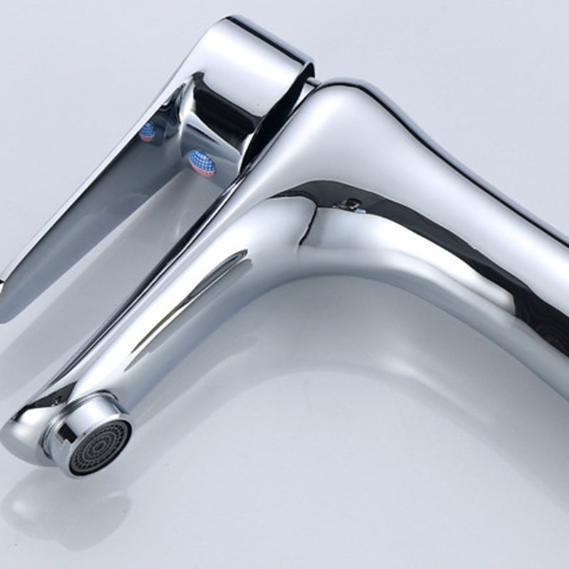 Single Hole Lavatory Faucet Lever Handle 1 Hole Faucet for Bathroom
