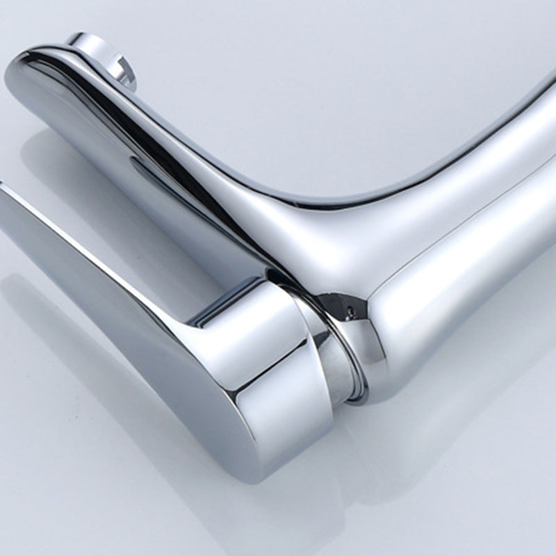 Single Hole Lavatory Faucet Lever Handle 1 Hole Faucet for Bathroom