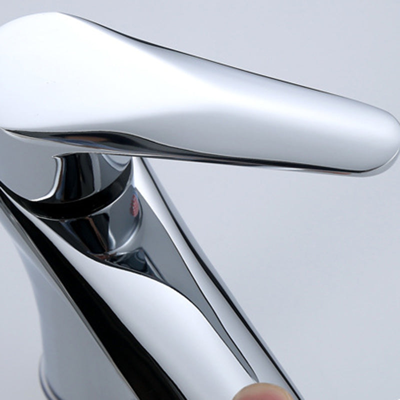 Single Hole Lavatory Faucet Lever Handle 1 Hole Faucet for Bathroom