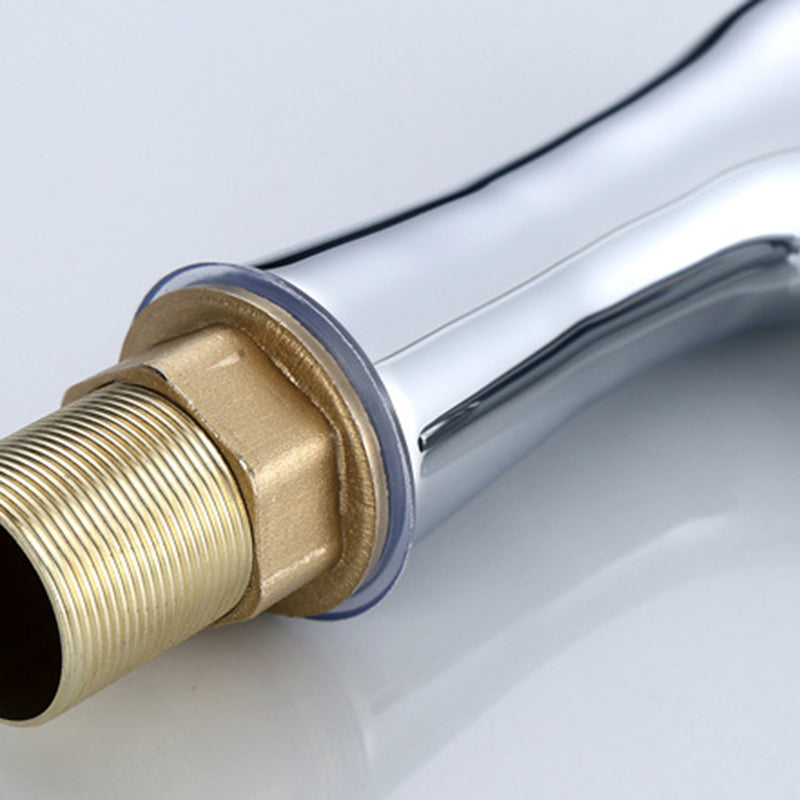 Single Hole Lavatory Faucet Lever Handle 1 Hole Faucet for Bathroom