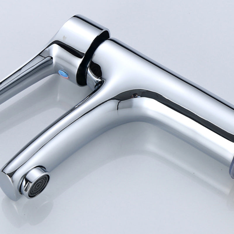 Single Hole Lavatory Faucet Lever Handle 1 Hole Faucet for Bathroom