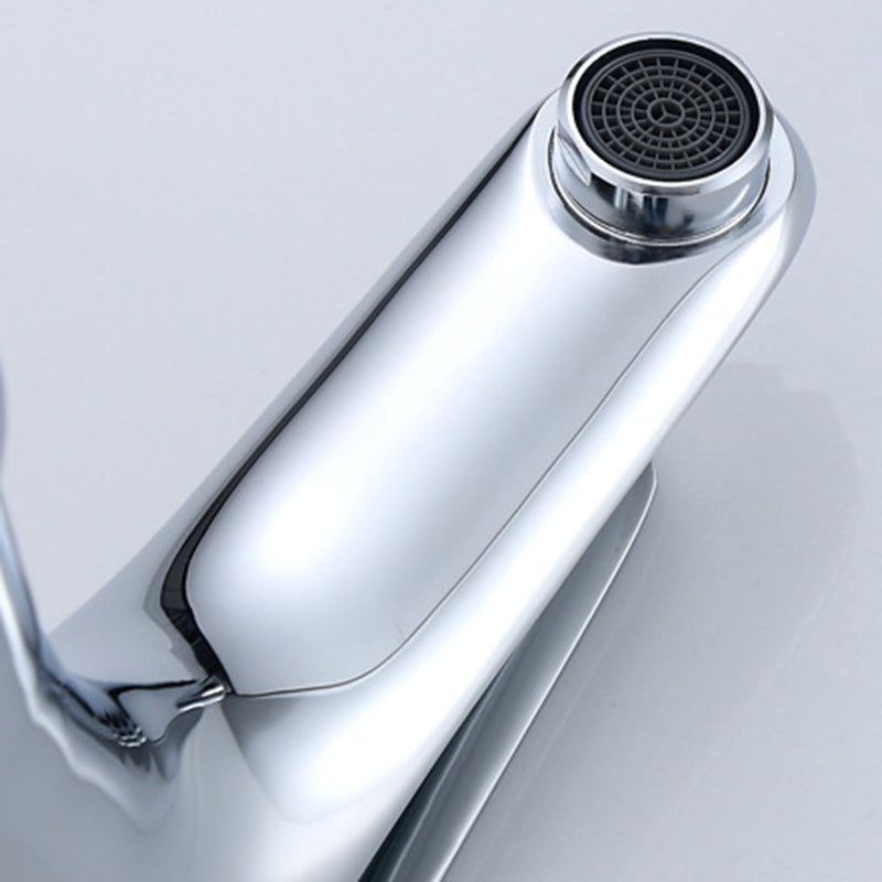 Single Hole Lavatory Faucet Lever Handle 1 Hole Faucet for Bathroom