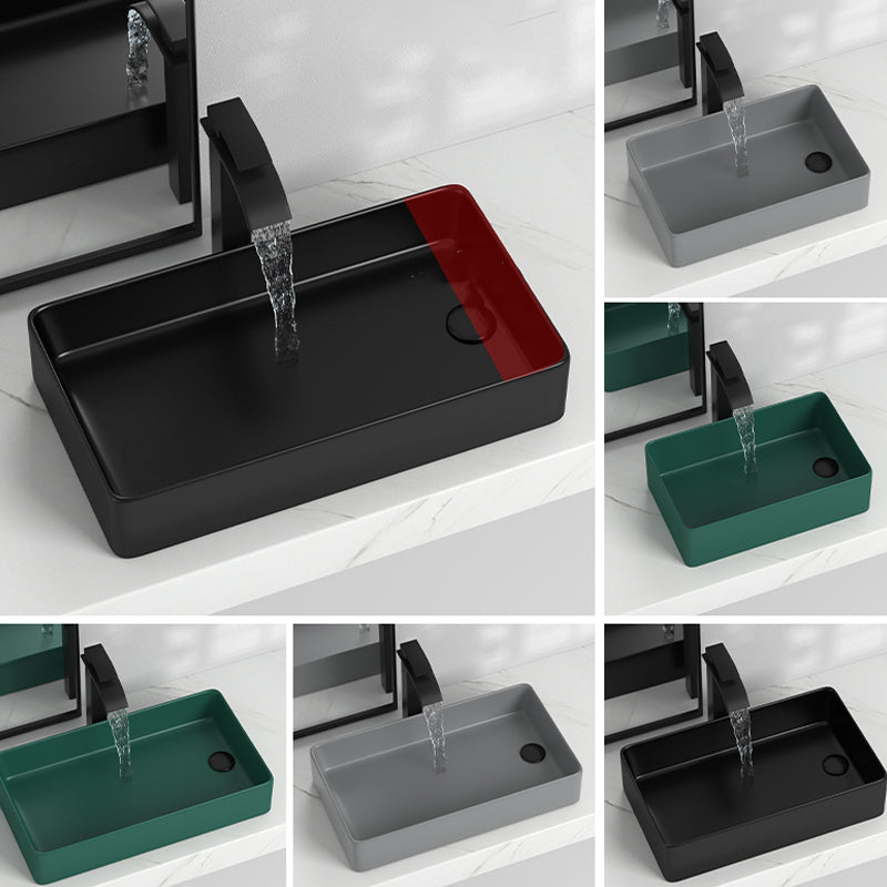 Modern Style Bathroom Sink Stainless Steel Rectangle Bathroom Sink