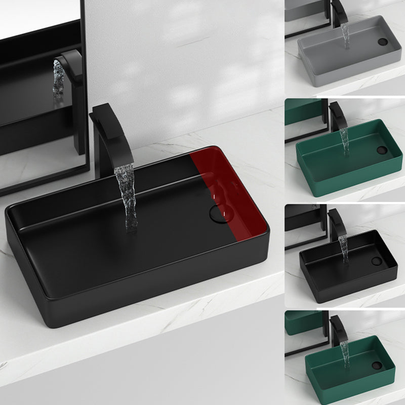 Modern Style Bathroom Sink Stainless Steel Rectangle Bathroom Sink