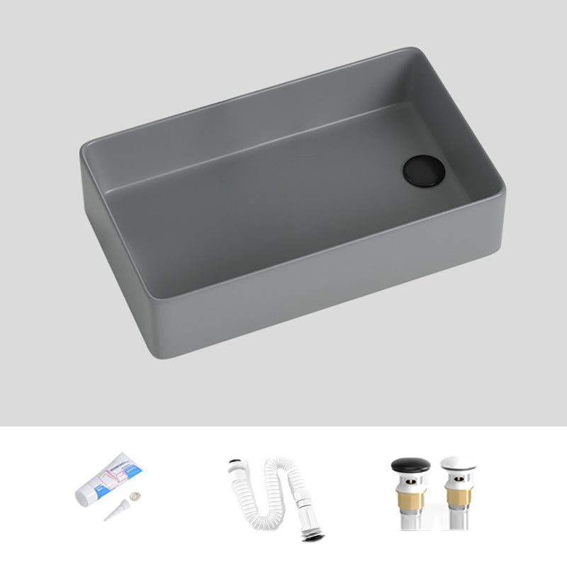 Modern Style Bathroom Sink Stainless Steel Rectangle Bathroom Sink
