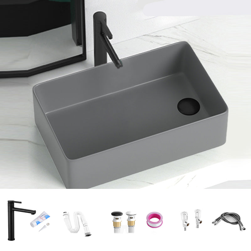 Modern Style Bathroom Sink Stainless Steel Rectangle Bathroom Sink