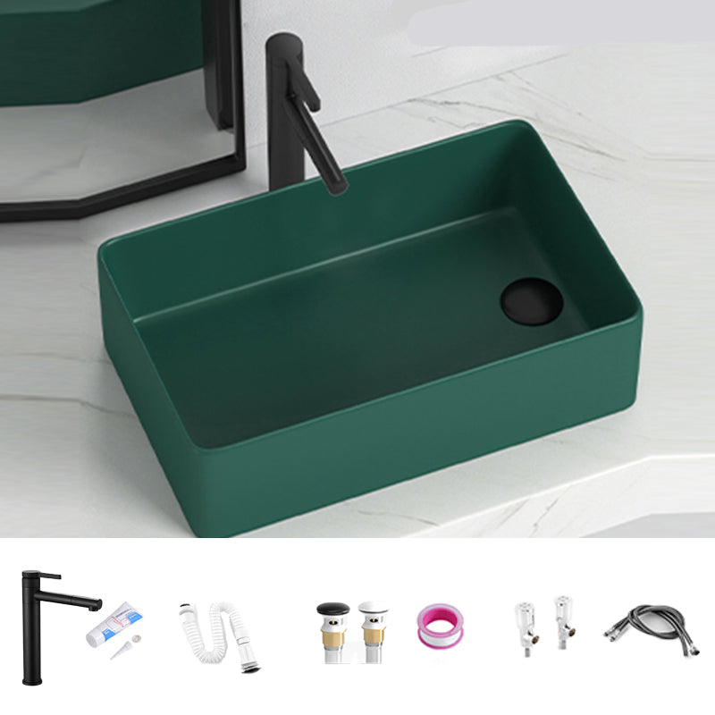 Modern Style Bathroom Sink Stainless Steel Rectangle Bathroom Sink