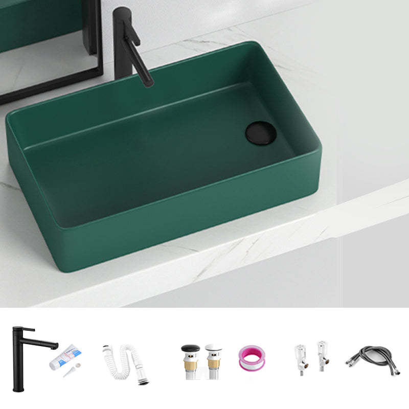 Modern Style Bathroom Sink Stainless Steel Rectangle Bathroom Sink