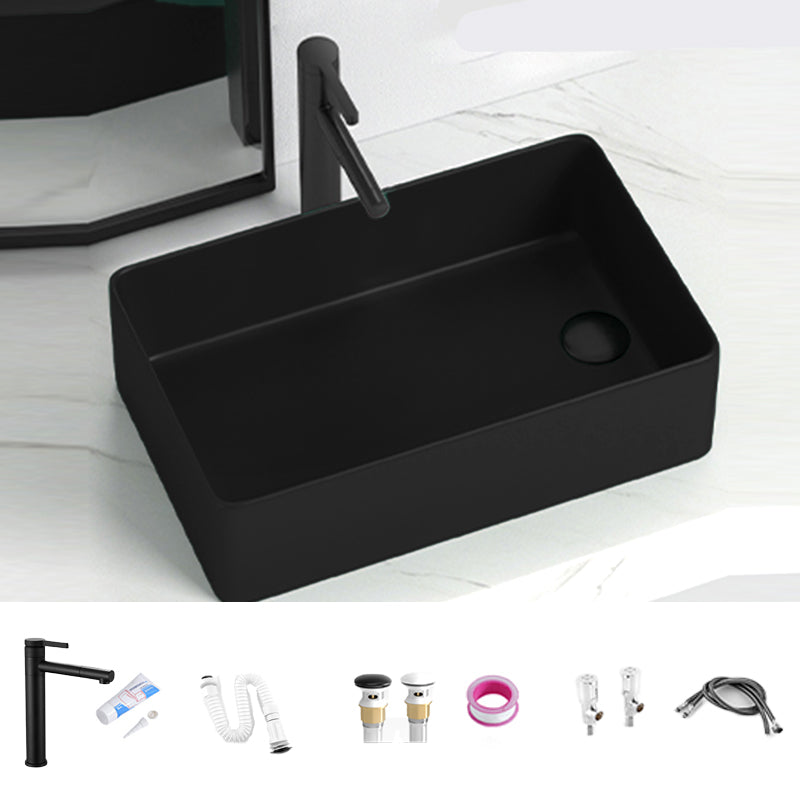 Modern Style Bathroom Sink Stainless Steel Rectangle Bathroom Sink
