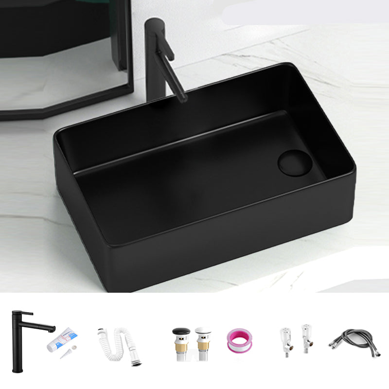 Modern Style Bathroom Sink Stainless Steel Rectangle Bathroom Sink