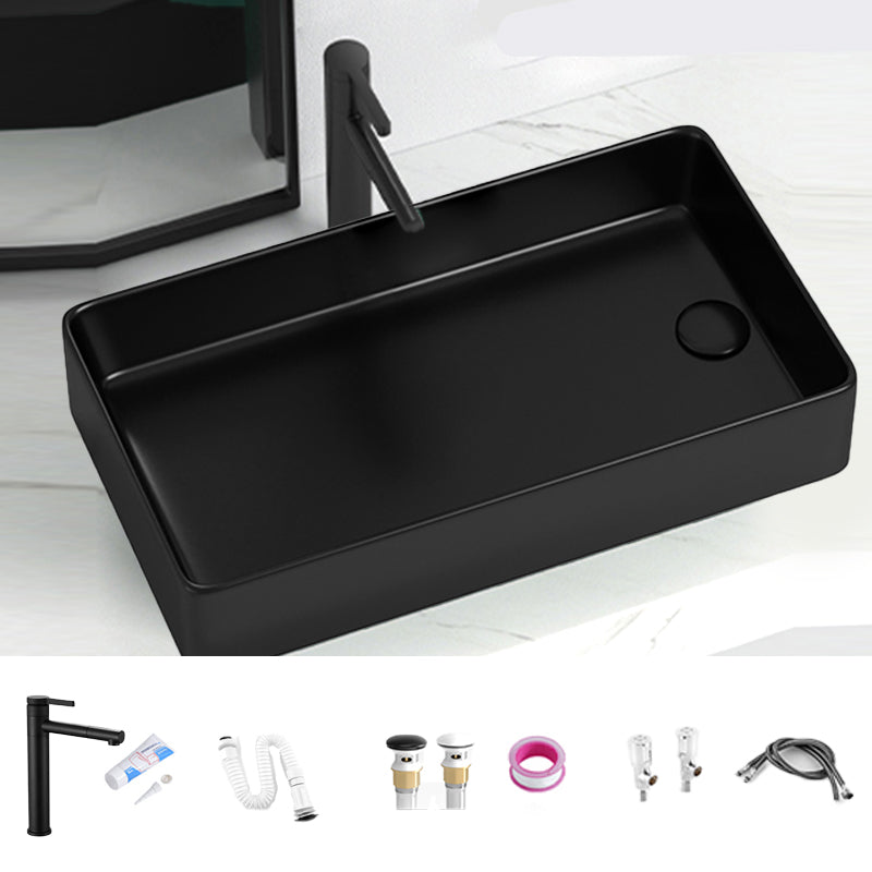 Modern Style Bathroom Sink Stainless Steel Rectangle Bathroom Sink