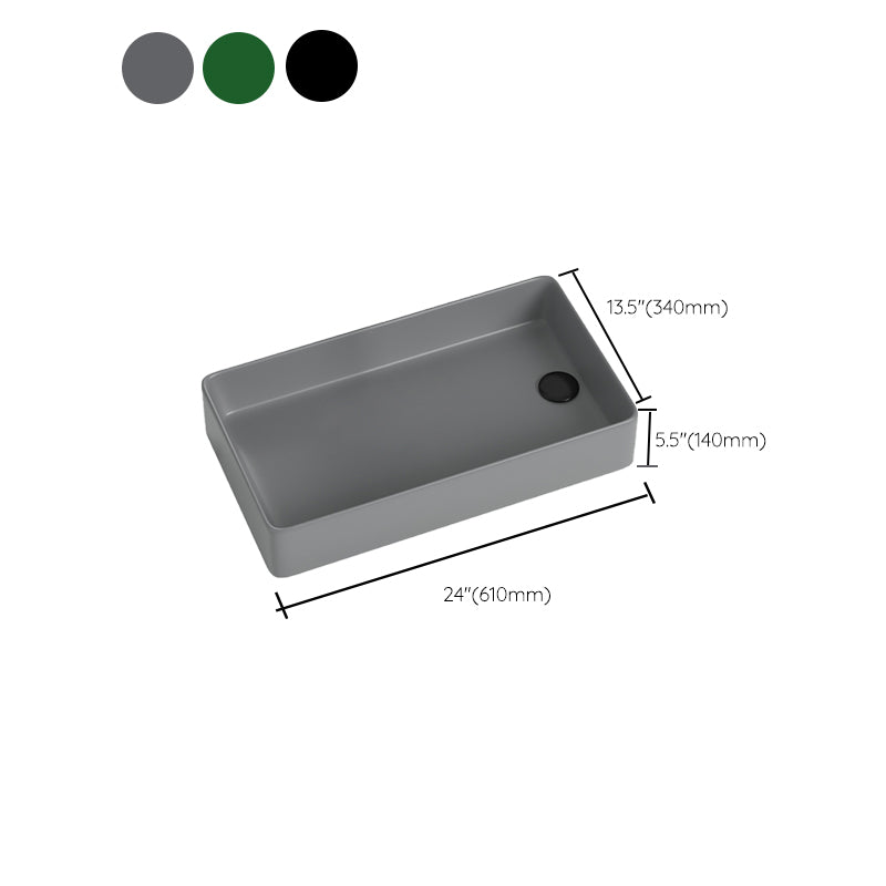 Modern Style Bathroom Sink Stainless Steel Rectangle Bathroom Sink