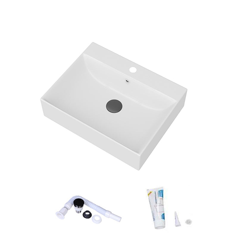 White Rectangular Trough Bathroom Sink Modern Trough Bathroom Sink