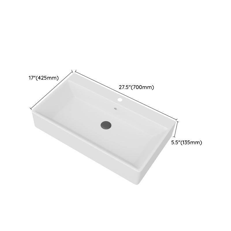 White Rectangular Trough Bathroom Sink Modern Trough Bathroom Sink