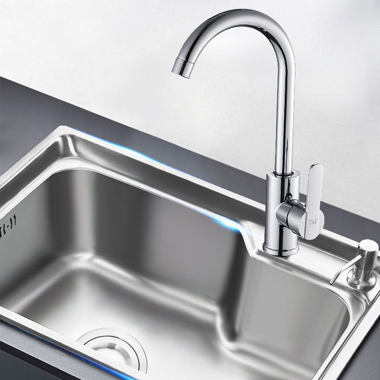 Modern Style Kitchen Sink Stainless Steel Single Bowl Kitchen Sink with Basket Strainer