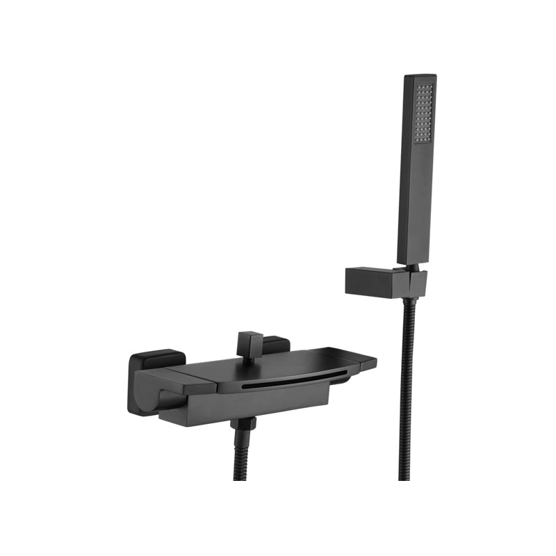 Wall Mounted Metal Tub Filler Low Arc Waterfall Tub Faucet Trim