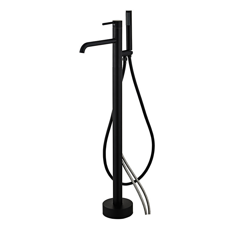 Modern Floor Mounted Metal Freestanding Tub Filler One Handle Freestanding Tub Filler Trim