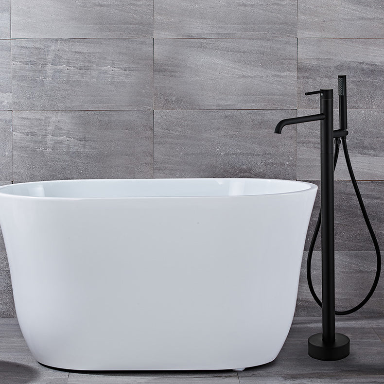 Modern Floor Mounted Metal Freestanding Tub Filler One Handle Freestanding Tub Filler Trim