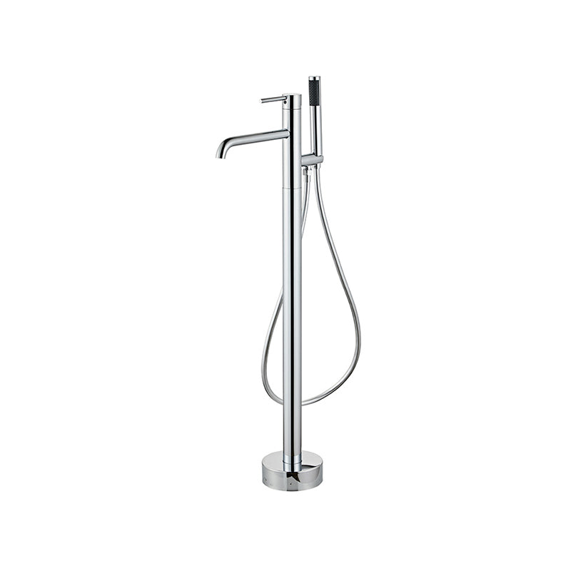 Modern Floor Mounted Metal Freestanding Tub Filler One Handle Freestanding Tub Filler Trim