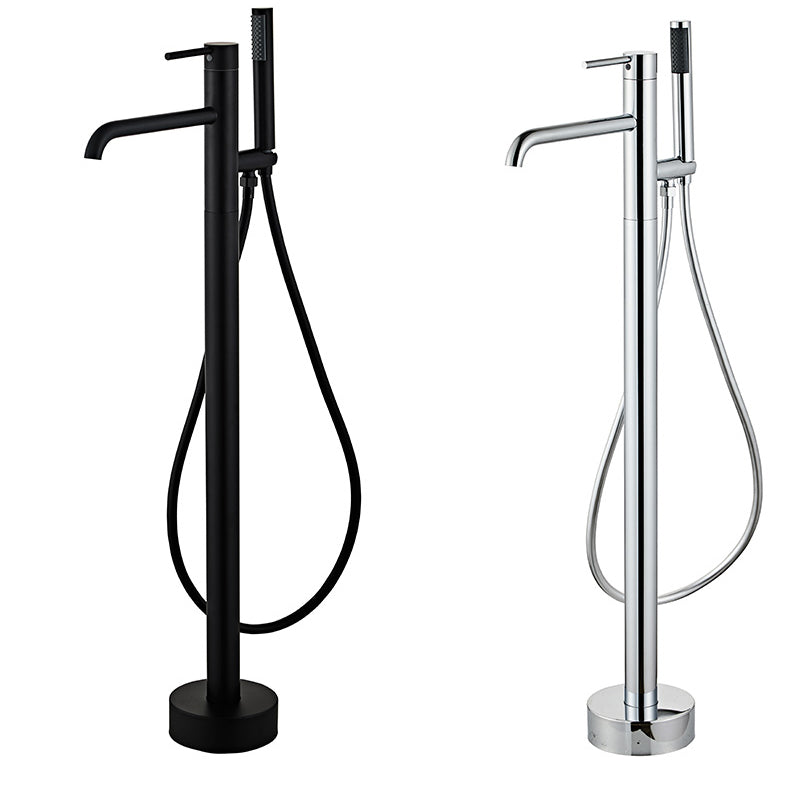 Modern Floor Mounted Metal Freestanding Tub Filler One Handle Freestanding Tub Filler Trim