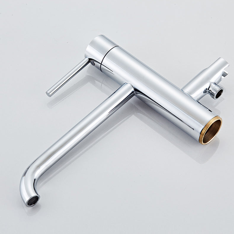 Modern Floor Mounted Metal Freestanding Tub Filler One Handle Freestanding Tub Filler Trim