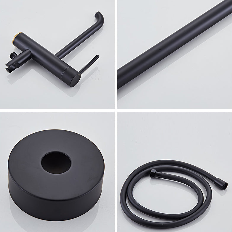 Modern Floor Mounted Metal Freestanding Tub Filler One Handle Freestanding Tub Filler Trim