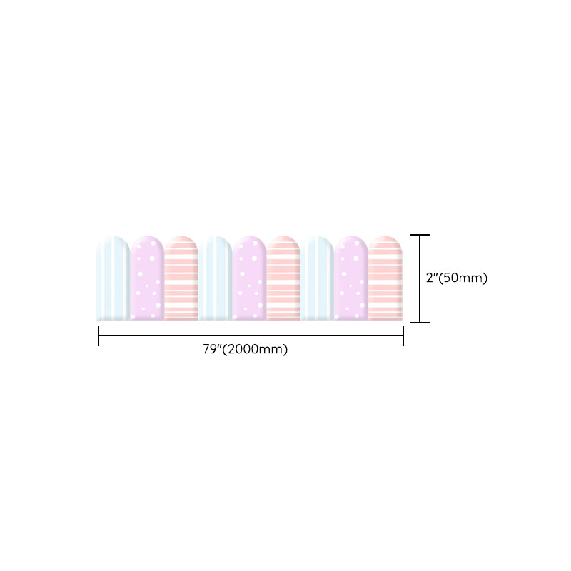Pink Tone Upholstered Wall Panel Soundproof Self-Adhesive Wall Tile for Children Room