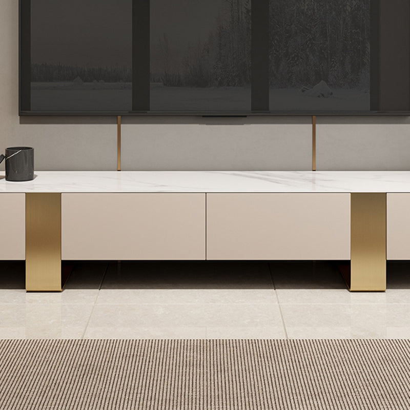 Stone TV Stand Console Contemporary TV Media Console with Drawers