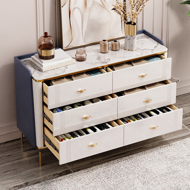 15.6" Width Classic Glam Storage Chest Stone Storage Chest Dresser