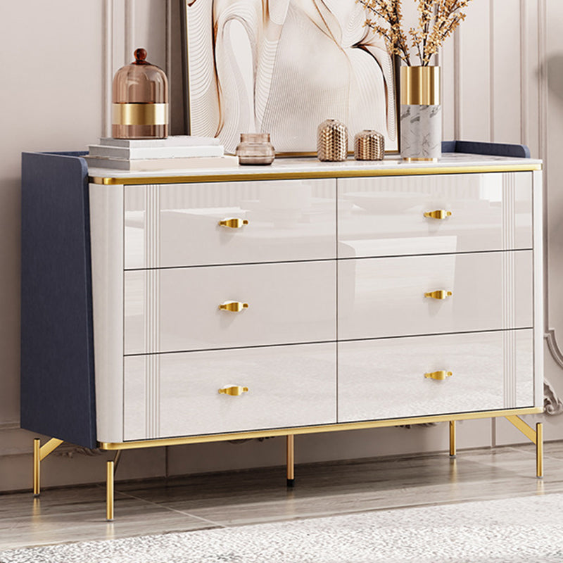 15.6" Width Classic Glam Storage Chest Stone Storage Chest Dresser