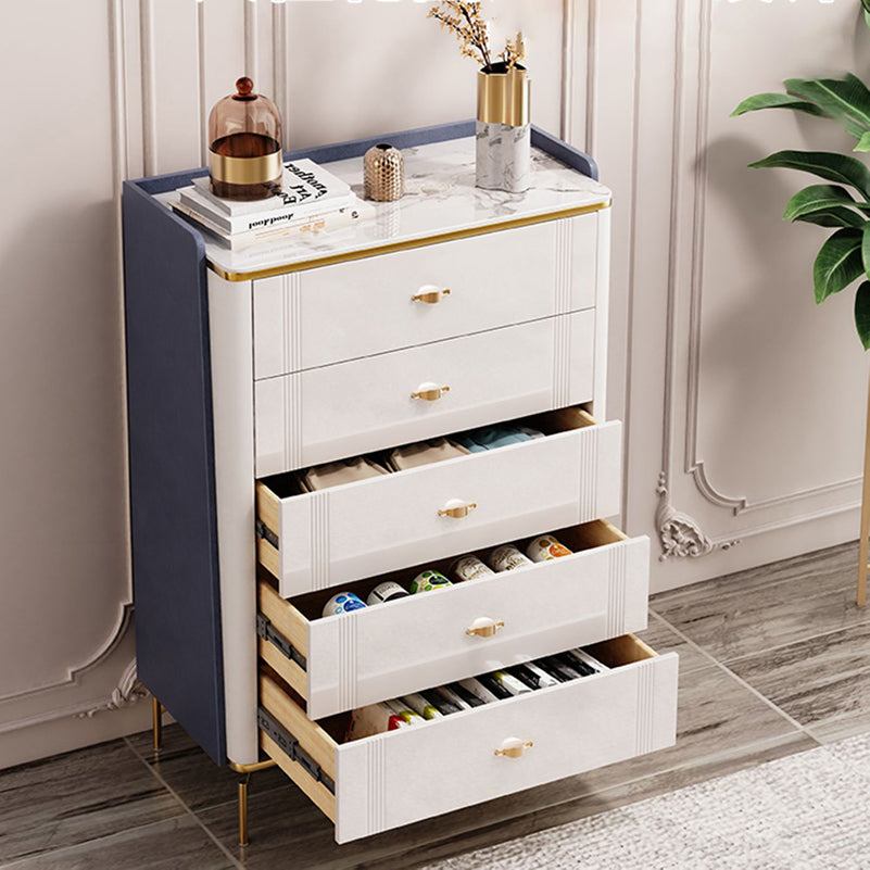 15.6" Width Classic Glam Storage Chest Stone Storage Chest Dresser