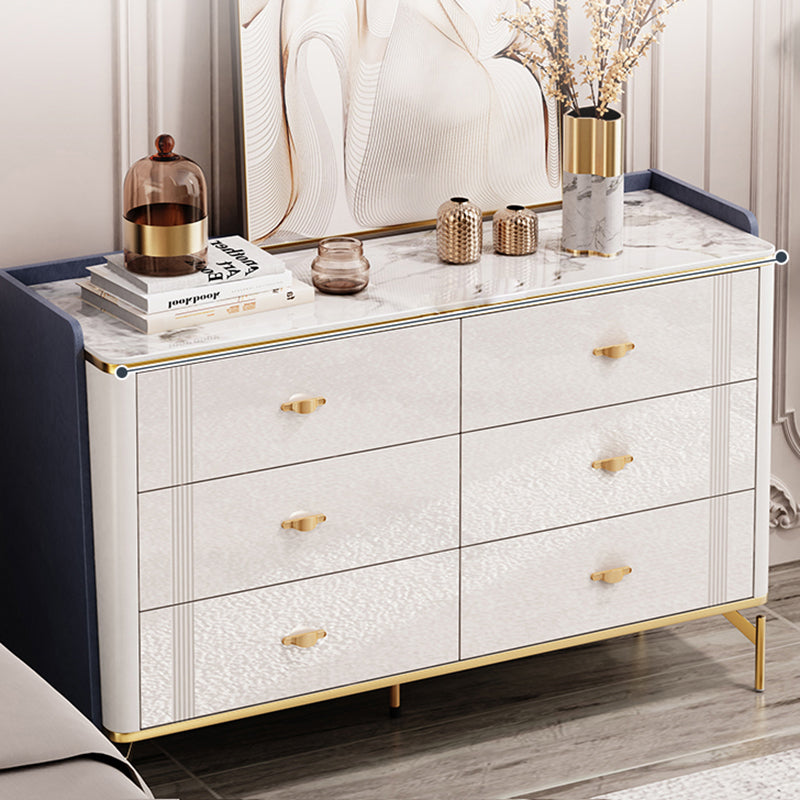 15.6" Width Classic Glam Storage Chest Stone Storage Chest Dresser