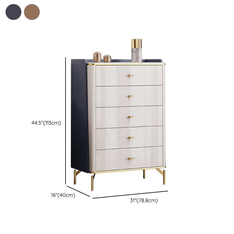 15.6" Width Classic Glam Storage Chest Stone Storage Chest Dresser