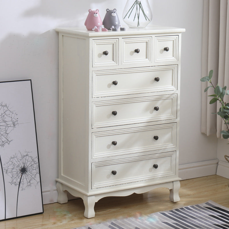 Traditional Storage Chest Dresser Wooden Dresser with Drawers