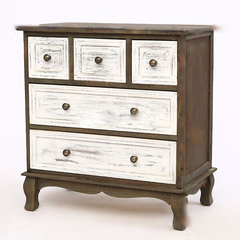 Traditional Storage Chest Dresser Wooden Dresser with Drawers