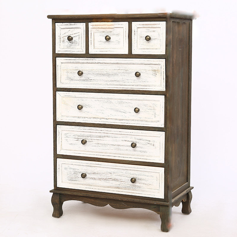 Traditional Storage Chest Dresser Wooden Dresser with Drawers