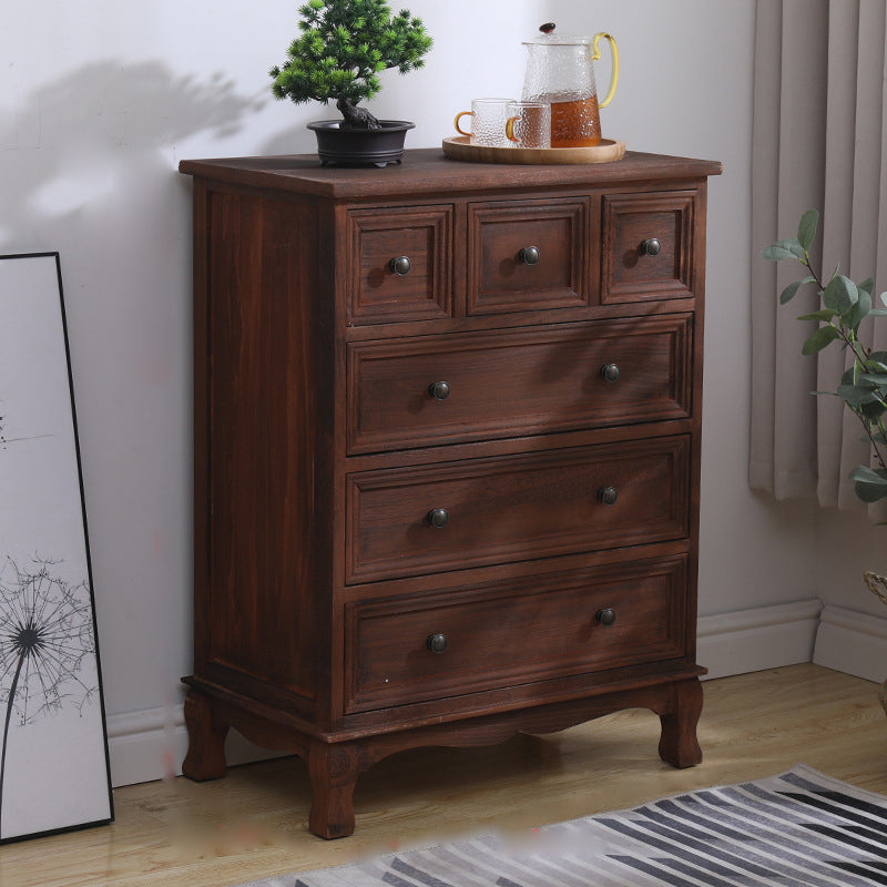 Traditional Storage Chest Dresser Wooden Dresser with Drawers