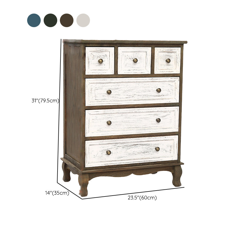 Traditional Storage Chest Dresser Wooden Dresser with Drawers